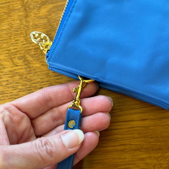 Tory Burch Blue Nylon Wristlet - Picture 9 of 12